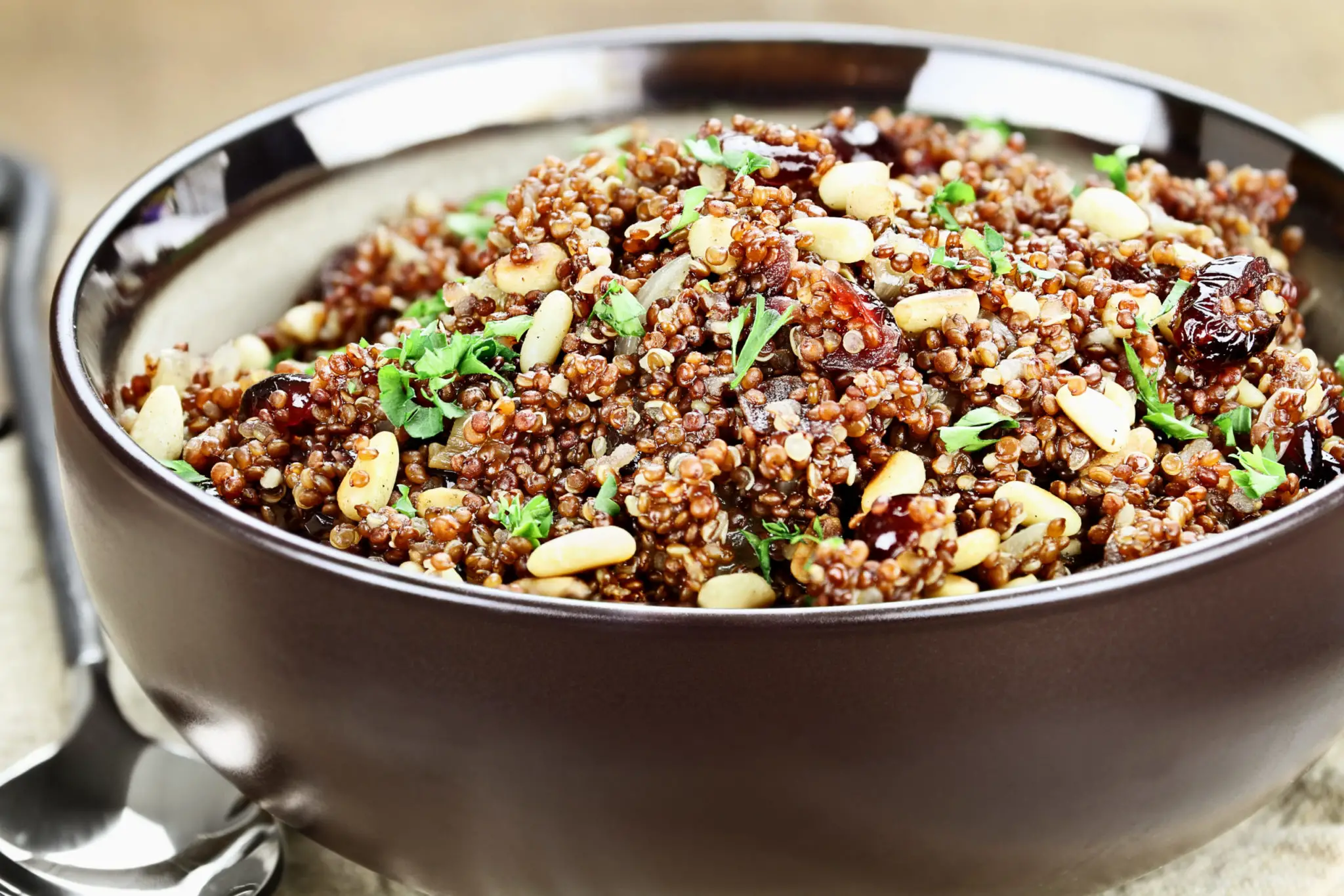 Quinoa Pilaf with Dried Cherries and Toasted Pine Nuts - 