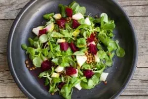 vegan salad in vinaigrette