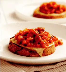 baked beans with grilled cheese