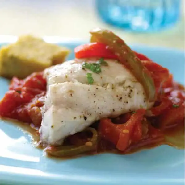 Baked red snapper with Zesty Tomato Sauce