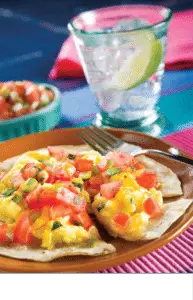 huevos rancheros with fresh salsa