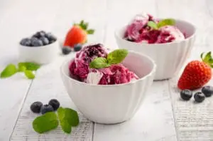 instant frozen blueberry ice cream