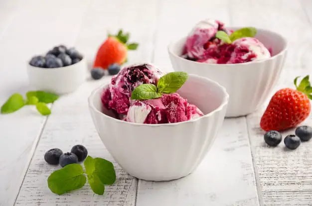instant frozen blueberry ice cream