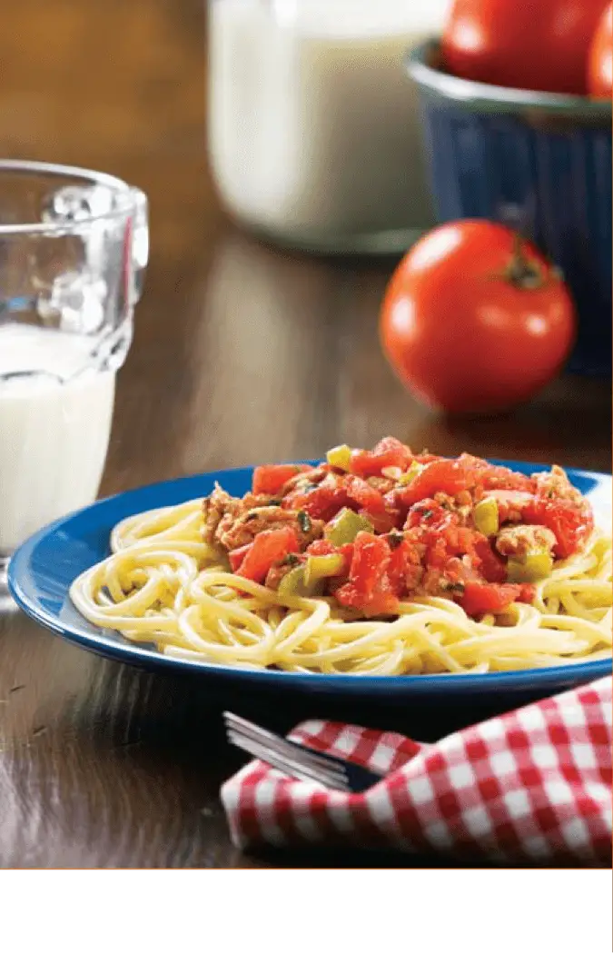 spaghetti with turkey meat sauce - 
